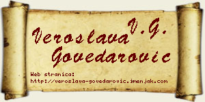 Veroslava Govedarović vizit kartica